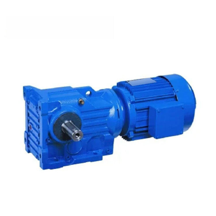 90 Derajat Menjahit Gear Motor Belt Conveyor Reducer Helical Bevel Gearbox Untuk Screw Conveyor